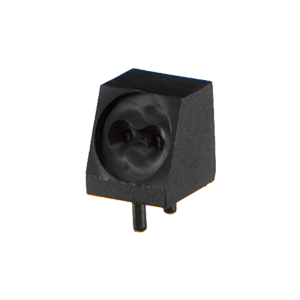 LED取付用スペーサー 丸型 2本足用/φ3、φ5 角度67度取付(ナイロン・黒色)／LDN-509T