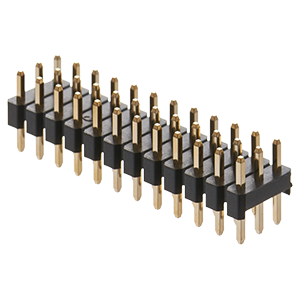角ピンヘッダー ストレート 2.54mmピッチ 3列 段重ね固定型／PSS-43
