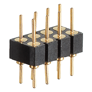 丸ピンヘッダー ストレート 2.00mmピッチ 2列 ／ PRS-22
