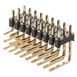 角ピンヘッダー ライトアングル 2.54mmピッチ 3列 垂直取付型／PSR-43
