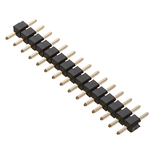 角ピンヘッダー ストレート 1.27mmピッチ 1列 段重ね固定型 ※差込ピン長4.5mm／PSS-71