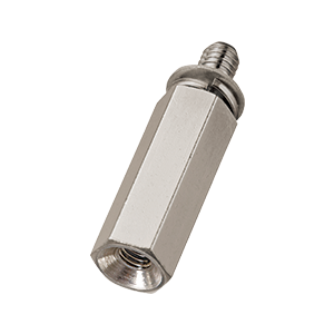ステンレス303スペーサー 六角・オネジメネジ 皿ネジ用 スプリング+平ワッシャー付／WSU-BA