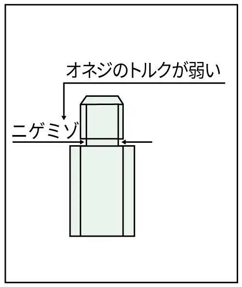 従来品のオネジ_図面